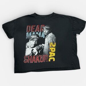 2Pac Tupac Shakur Dear Mama Black Graphic T-Shirt